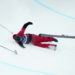 Cassie Sharpe of Canada crashes on her second run in the women's freestyle skiing halfpipe qualification during the Milano Cortina 2026 Olympic Winter Games at Livigno Snow Park.