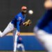 New York Mets Pitcher Devin Williams throws live batting practice during Spring Training at Clover Field, Saturday, Feb. 14, 2026