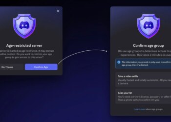 Discord asking a user for age verification after opening a restricted server