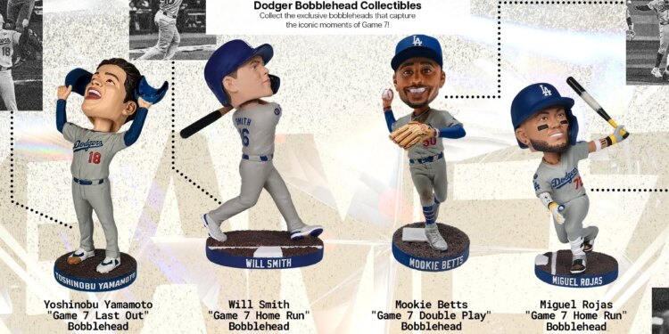 Dodgers announce bobblehead giveaway schedule for 2026 season