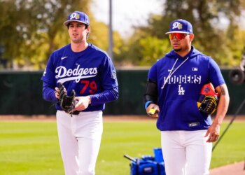 Dodgers reliever Brusdar Graterol at spring training.