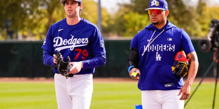 Dodgers reliever Brusdar Graterol at spring training.
