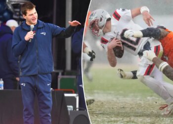 Drake Maye speaks at Patriots' send-off rally before Super Bowl 2026