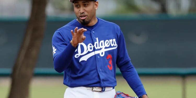 Edwin Diaz, a relief pitcher for the Los Angeles Dodgers, at spring training.