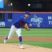 Griffin Canning (46) pitches in the first inning when the New York Mets played the Atlanta Braves Thursday, June 26, 2025 at Citi Field in Queens, NY.