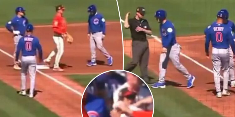 Giants play through alarm, turn wild triple play after Cubs rookie's 'boneheaded' error