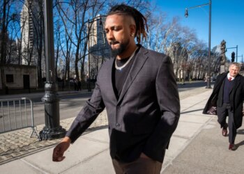Emmanuel Clase de la Cruz leaving Brooklyn Federal Court.