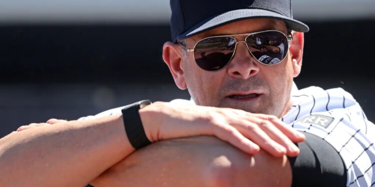 Yankees manager Aaron Boone on the sewage problem at Steinbrenner Field on Saturday: “It’s not great. And it’s all over the place."
