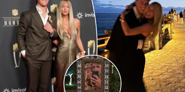 Jaxson Dart celebrates Valentine's Day with Marissa Ayers