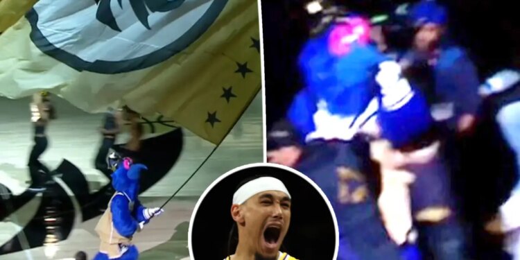 Lakers' Jaxson Hayes suspended for pushing Wizards mascot