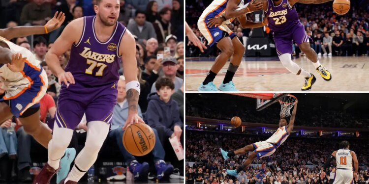 Lakers lose 112-100 to Knicks at Madison Square Garden