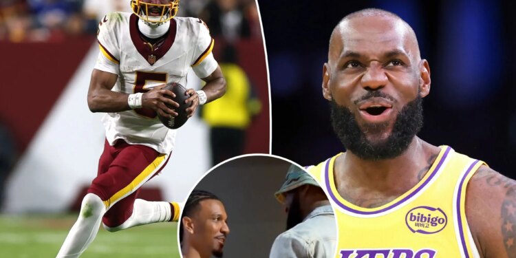 LeBron James meetup with Jayden Daniels has fans speculating he's going to Wizards