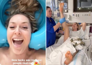 Lindsey Vonn returns home after Olympics injury but says she's still not able to stand