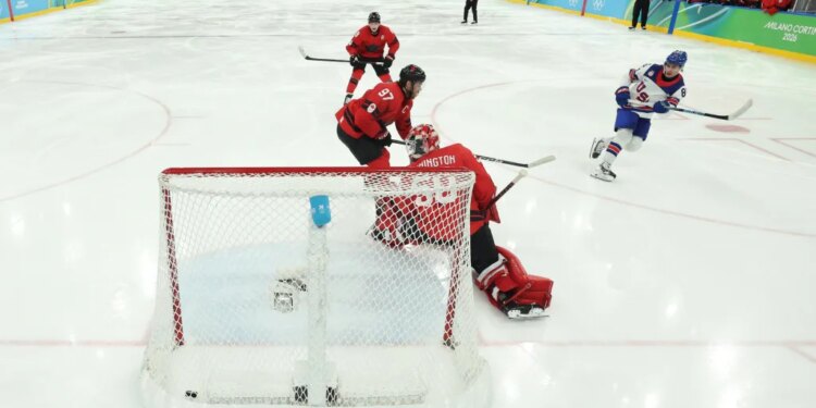 Team USA hockey Jack Hughes goal