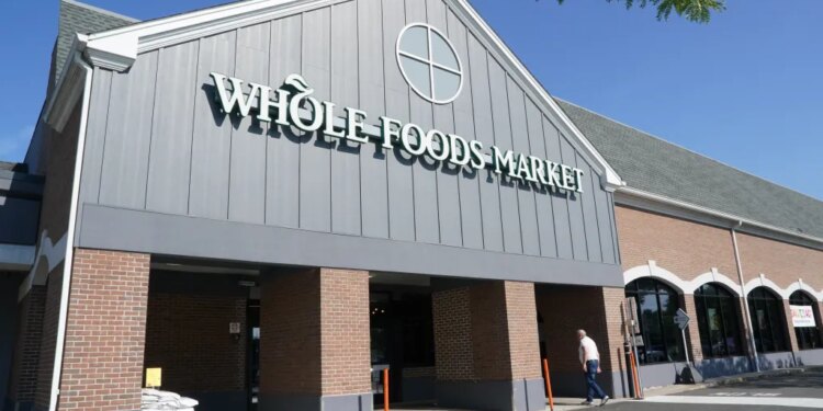 Exterior of a Whole Foods Market in Wayne, NJ.