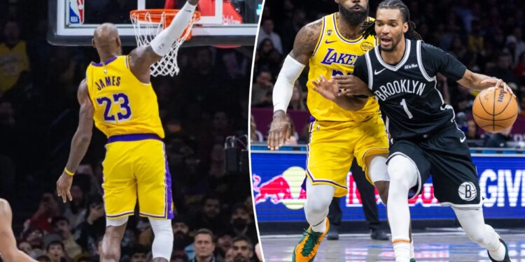 Nets receive royal LeBron James Lakers beating in possible New York finale