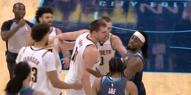 The Nuggets and Thunder got into it on Friday night.