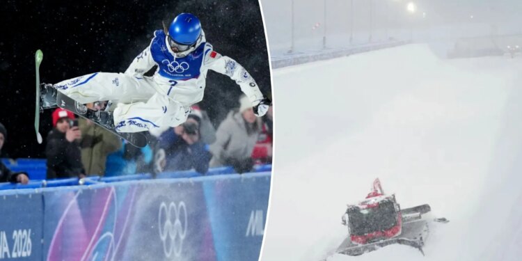 Olympics freeski women’s halfpipe postponed with snowstorm