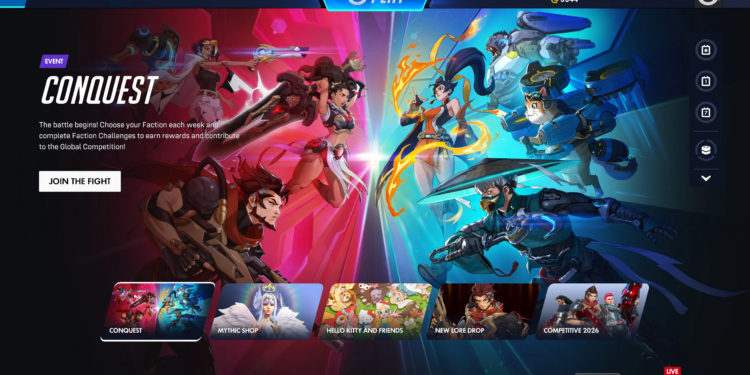 A screenshot of the new Overwatch menu screen