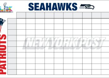 Printable boxes template for Seahawks vs. Patriots