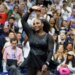 Serena Williams waves to fans after losing to Ajla Tomljanovic, of Austrailia, in the third round of the U.S. Open tennis championships on September 2, 2022, in New York.