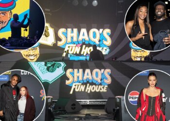 Shaq DJs for huge crowd at crazy Super Bowl party
