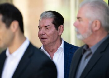 Vince McMahon at Stamford Superior Court for an arraignment.