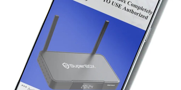 Image of a smart phone showing a Craigslist ad for a Superbox.