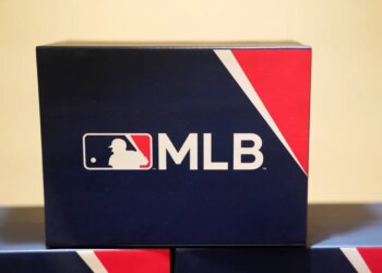 Boxes with MLB logos.
