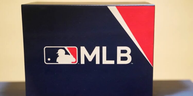 Boxes with MLB logos.