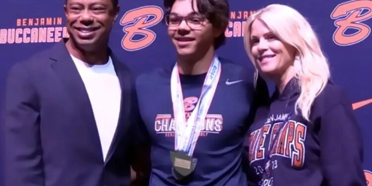 Tiger Woods reunites with ex-wife Elin Nordegren to celebrate son Charlie