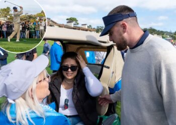 Travis Kelce hits fan with golf ball during Pebble Beach Pro Am, apologizes by signing autograph