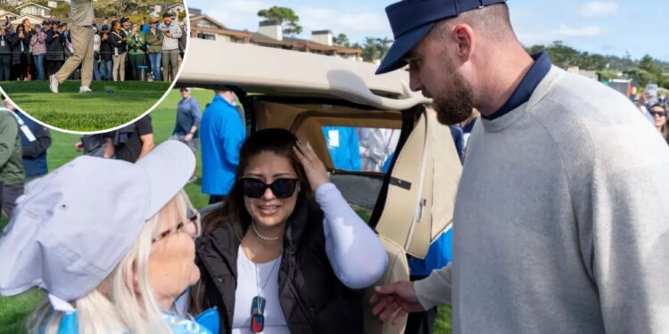 Travis Kelce hits fan with golf ball during Pebble Beach Pro Am, apologizes by signing autograph