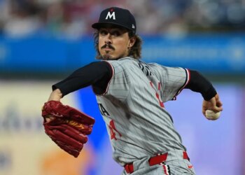 Minnesota Twins' Joe Ryan pitching a baseball.