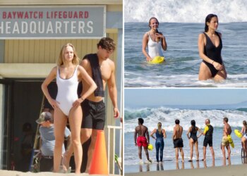 'Baywatch' cast heats up Venice beach boot camp