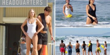 'Baywatch' cast heats up Venice beach boot camp