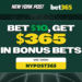 Bet $10, get $365 in bonus bets for Siena vs. Duke
