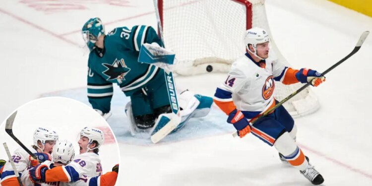 Bo Horvat lifts Islanders over Sharks in OT for crucial win