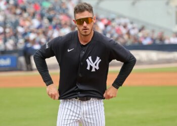 Cody Bellinger during the Yankees' spring training game against the Braves on Feb. 26, 2026.