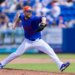 Mets pitcher Craig Kimbrel (46) throws in the fourth inning against the Washington Nationals during Spring Training Clover Field, Saturday, Feb. 28, 2026.