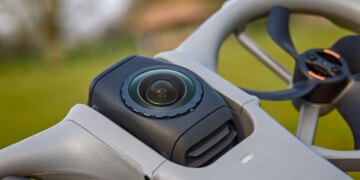 Photo of the DJI Avata 360 lens