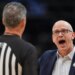 Dan Hurley yelling at a referee.