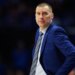 Kentucky Wildcats head coach Mark Pope on the sidelines during a game against the Florida Gators.