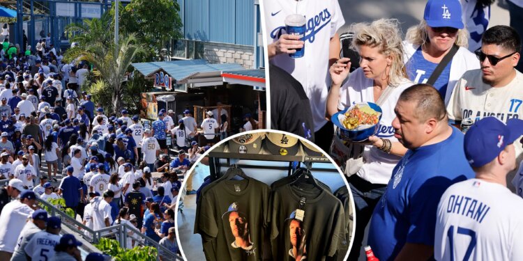 Dodgers fans wait in long lines for rare merch on Opening Day