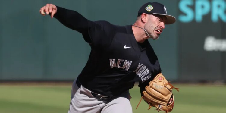 New York Yankees pitcher Dylan Coleman #62 in action during the 5th inning.
