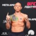 Josh Emmett poses on stage during the UFC Fight Night official weigh-ins at Meta APEX on March 13, 2026 in Las Vegas, Nevada.
