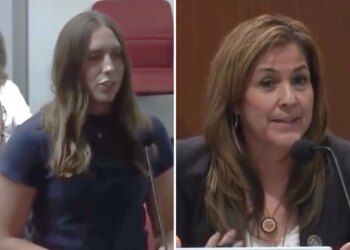 Former college volleyball star's viral clash with Arizona Democratic senator