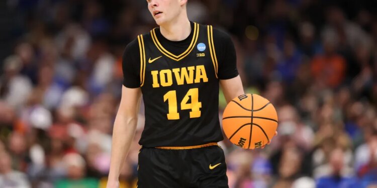 Hawkeyes guard Bennett Stirtz will look to lead Iowa past favored Florida in the second round of the NCAA Tournament.