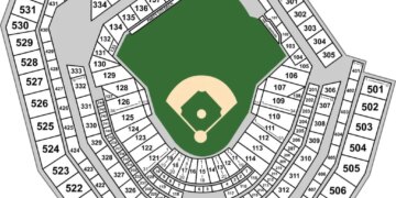 A map of Flushing, NY's Citi Field.