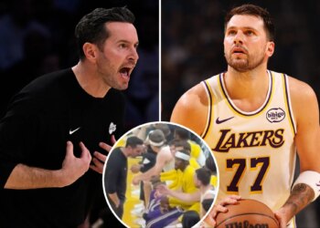 Jarred Vanderbilt save Luka Doncic in fight with J.J. Redick